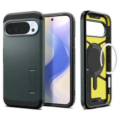Google Pixel 10 Pro XL skal grön SPIGEN TOUGH ARMOR MAG MAGSAFE