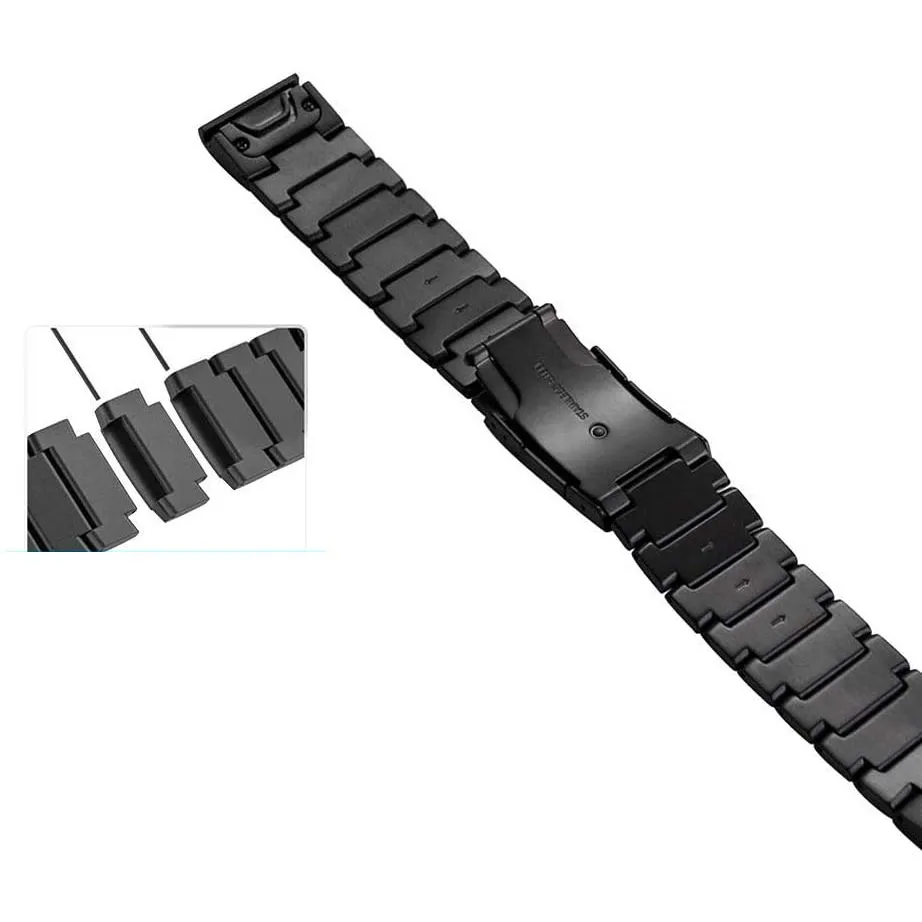 Garmin Fenix 6X / PRO 7 X/ 8 (51 MM) siksniņa melns TECH-PROTECT STEELBAND 3 5X 3HR PLUS 7X