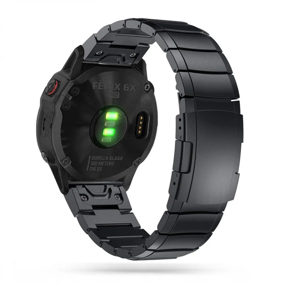 Garmin Fenix 6X / PRO 7 X/ 8 (51 MM) siksniņa melns TECH-PROTECT STEELBAND 3 5X 3HR PLUS 7X