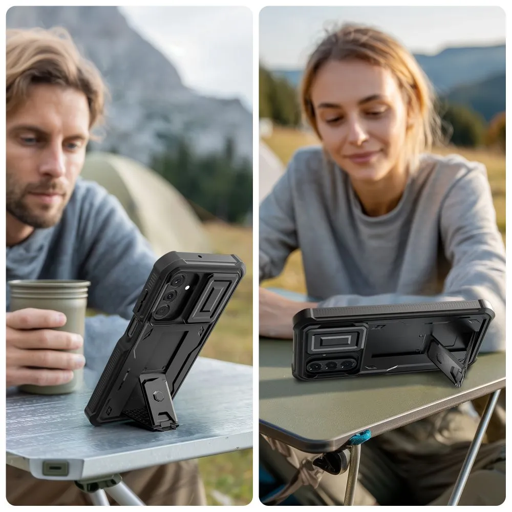 Samsung Galaxy A17 4G/5G vāciņš melns TECH-PROTECT KEVLAR CAM+ 4G / 5G