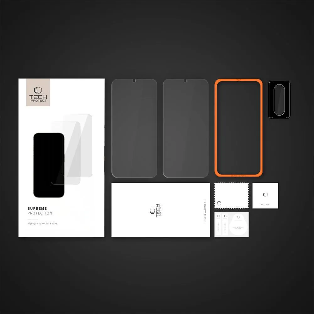 Samsung Galaxy A17 4G/5G panssarilasi  TECH-PROTECT SUPREME EASY SET 3-PACK