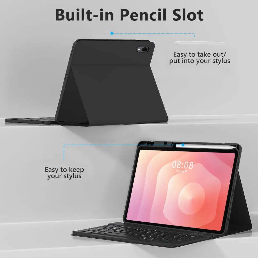 Samsung Galaxy Tab S11 11.0 maciņš melns TECH-PROTECT SC PEN + KEYBOARD X730 / X736B