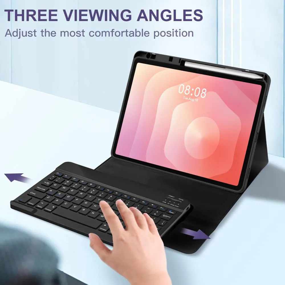 Samsung Galaxy Tab S11 11.0 maciņš melns TECH-PROTECT SC PEN + KEYBOARD X730 / X736B