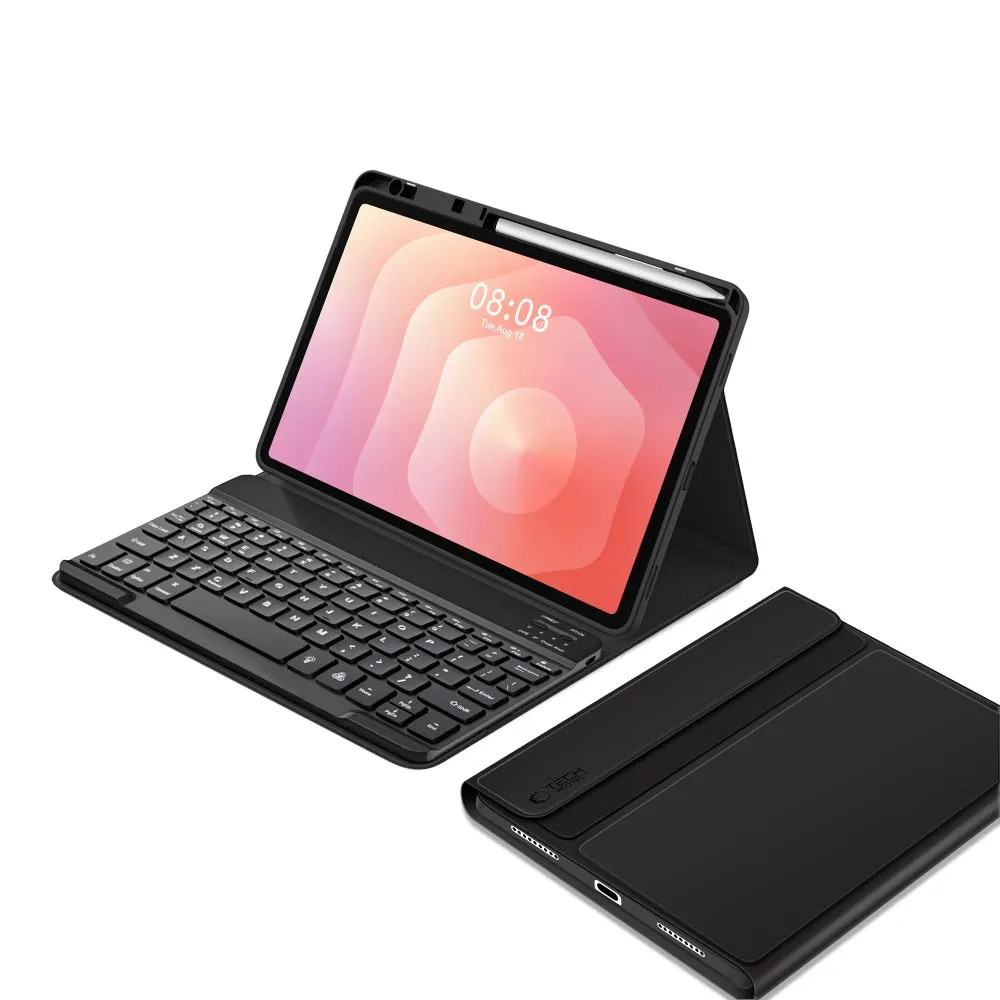 Samsung Galaxy Tab S11 11.0 maciņš melns TECH-PROTECT SC PEN + KEYBOARD  X730 / X736B