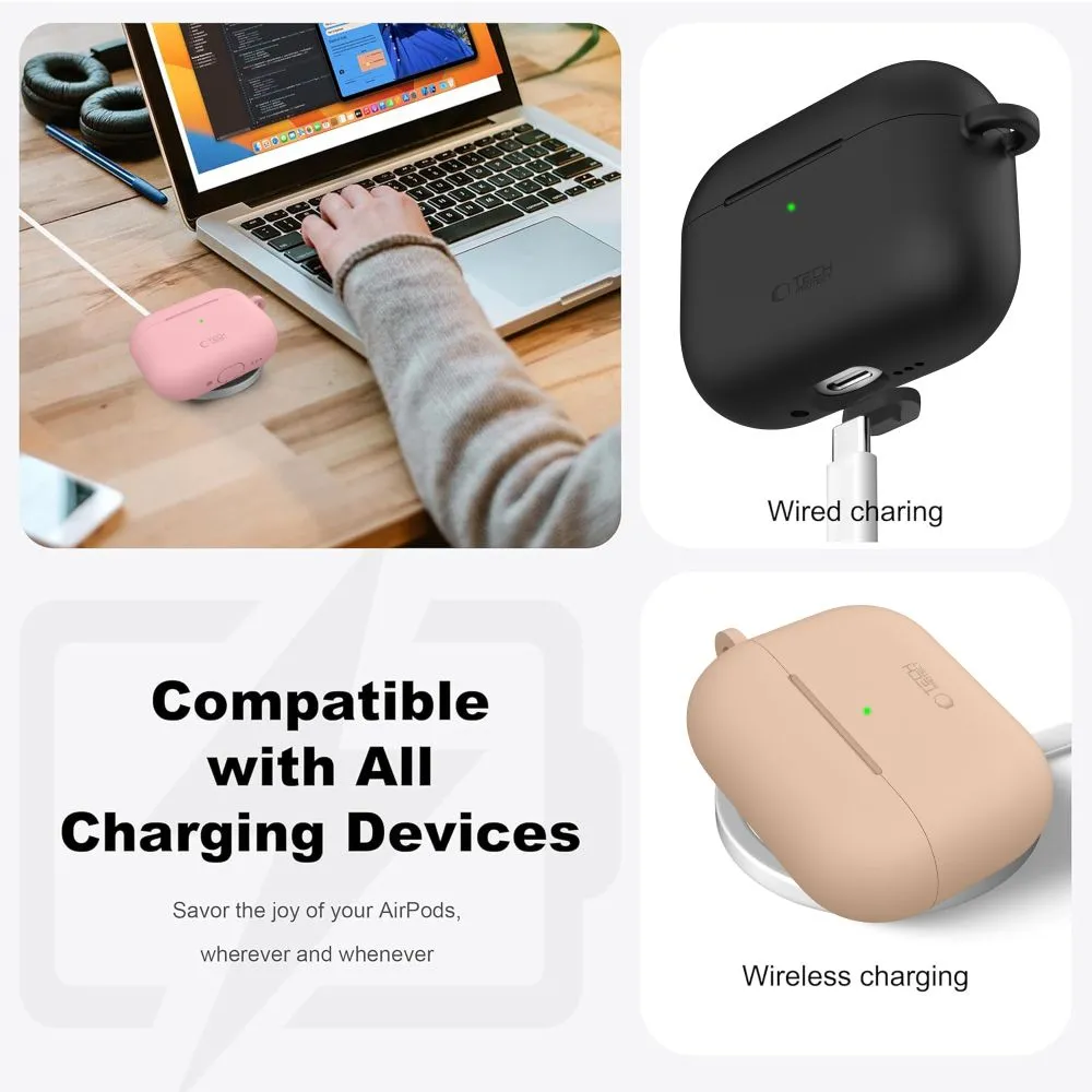 Apple AirPods Pro 3 suojakuori, suojakotelo  TECH-PROTECT SILICONE HOOK