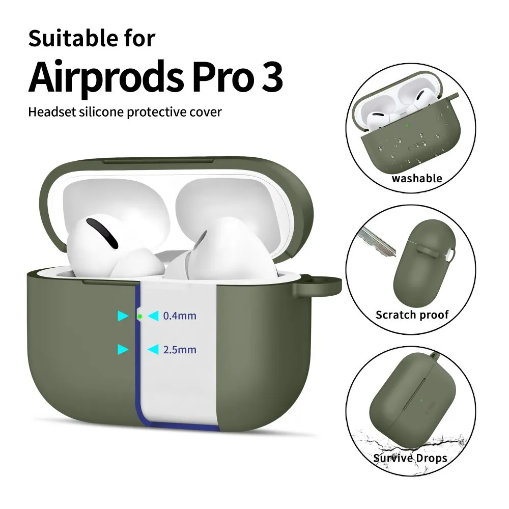 Apple AirPods Pro 3 suojakuori, suojakotelo  TECH-PROTECT SILICONE HOOK