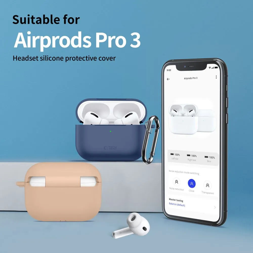 Apple AirPods Pro 3 suojakuori, suojakotelo  TECH-PROTECT SILICONE HOOK