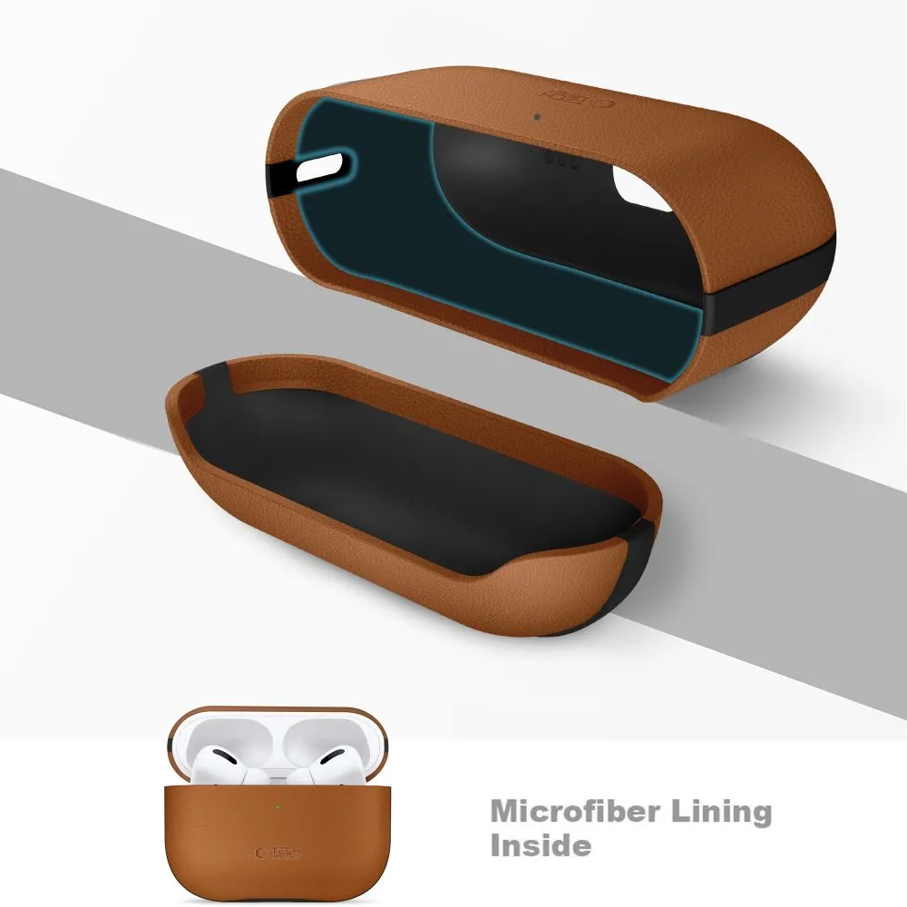 Apple AirPods Pro 3 Aizsargvāciņi un maciņi brūns TECH-PROTECT NATURALFIT