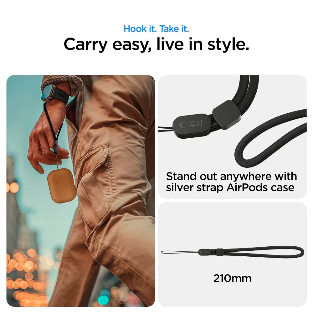 Apple AirPods Pro 3 Aizsargvāciņi un maciņi brūns TECH-PROTECT NATURALFIT