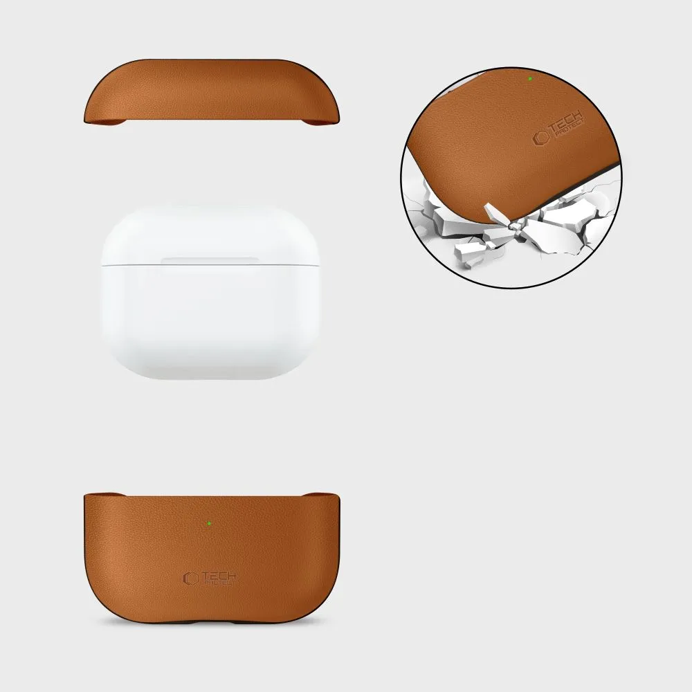 Apple AirPods Pro 3 Aizsargvāciņi un maciņi brūns TECH-PROTECT NATURALFIT