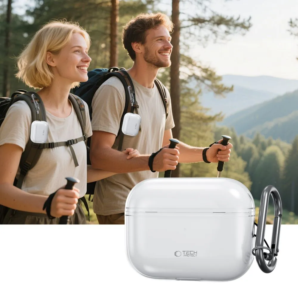 Apple AirPods Pro 3 maciņš caurspīdīgs TECH-PROTECT FLEXAIR