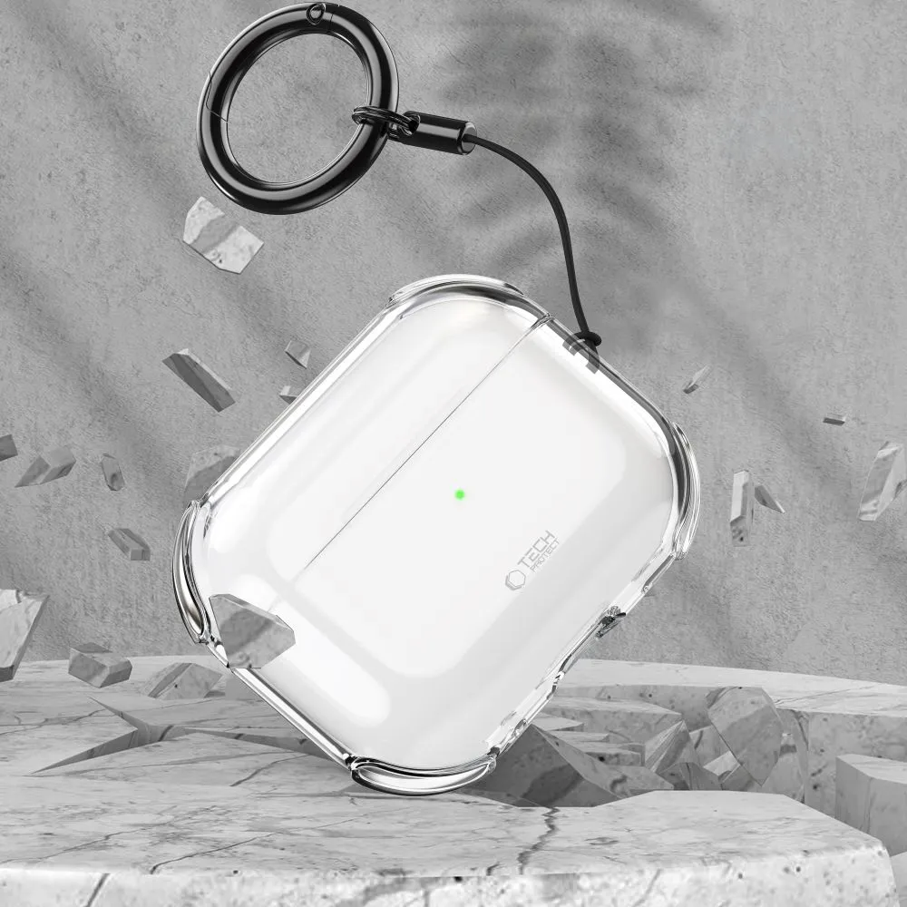 Apple AirPods Pro 3 telefona vāciņš caurspīdīgs TECH-PROTECT BOUNCE