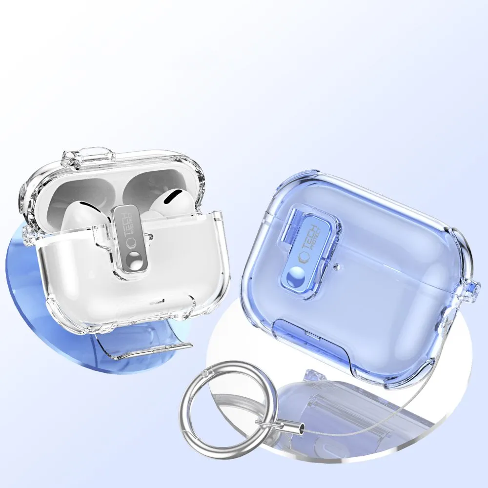 Apple AirPods Pro 3 Aizsargvāciņi un maciņi caurspīdīgs TECH-PROTECT BOUNCE PRO