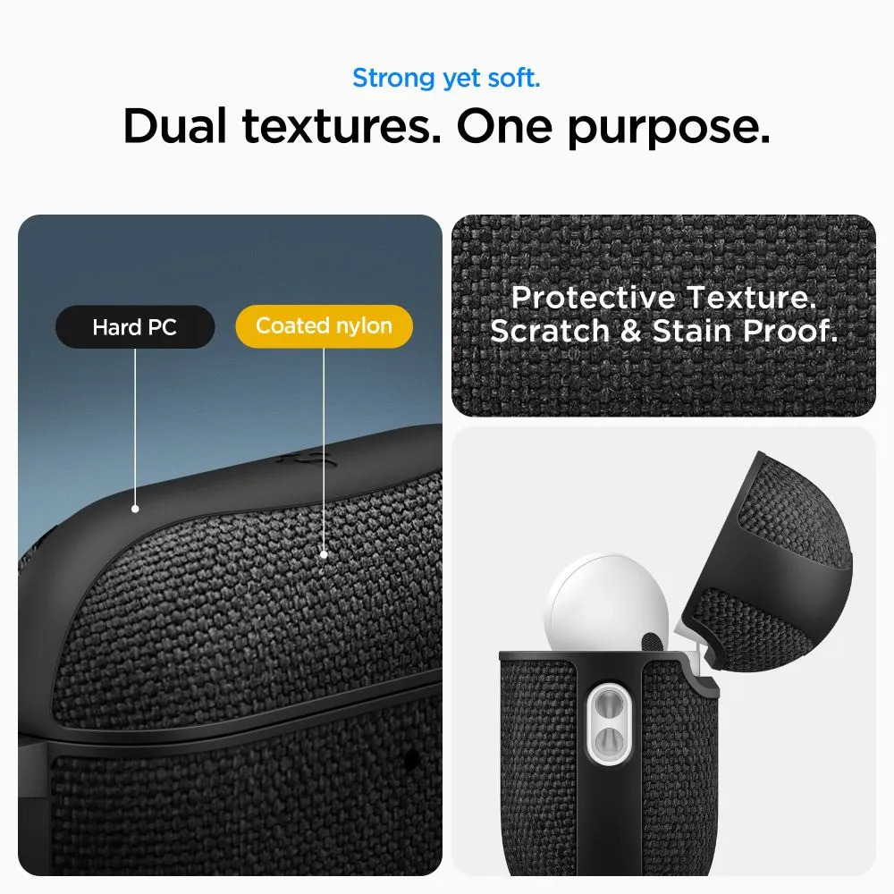 Apple AirPods Pro 3 suojakuori, suojakotelo musta SPIGEN URBAN FIT