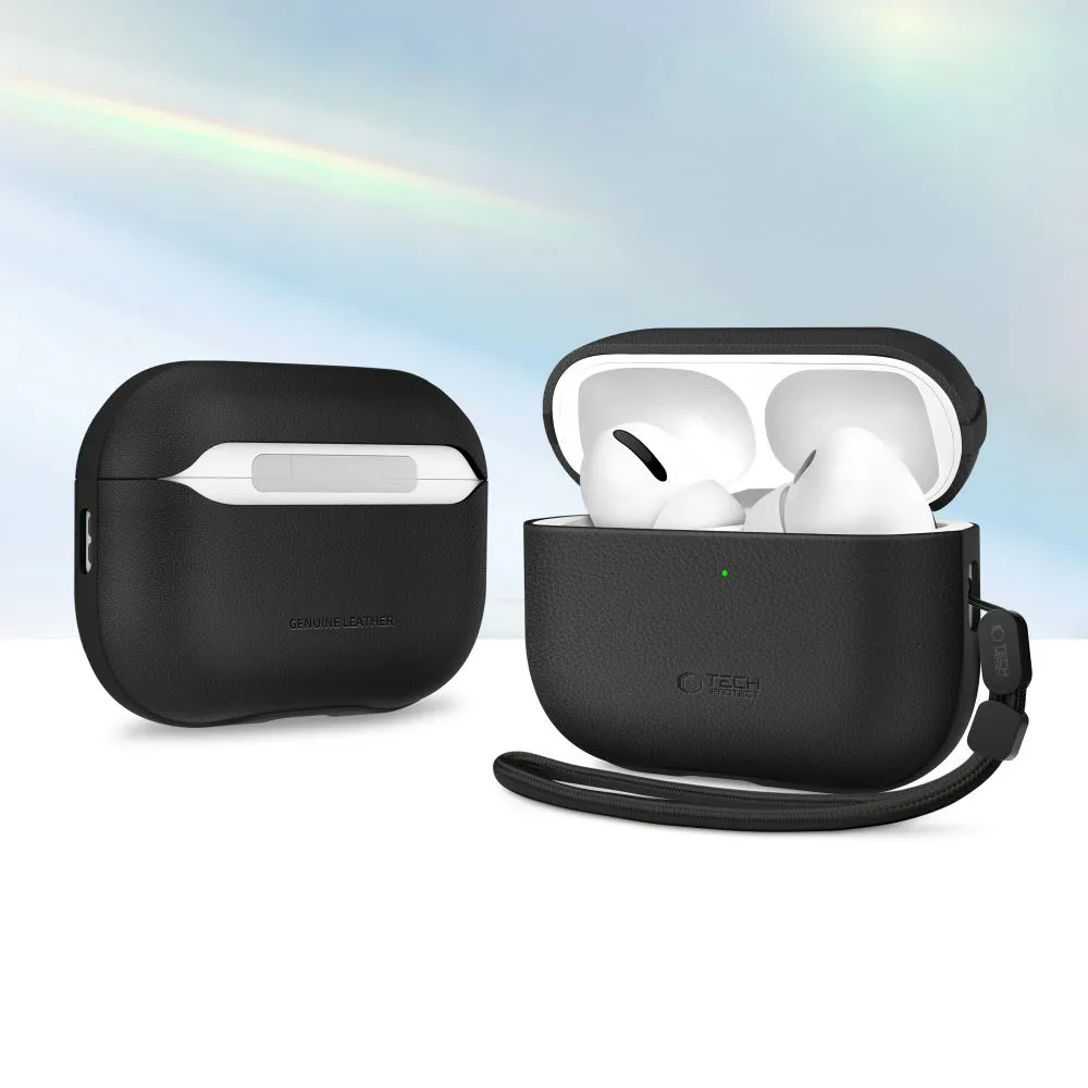 Apple AirPods Pro 3 Aizsargvāciņi un maciņi melns TECH-PROTECT NATURALFIT