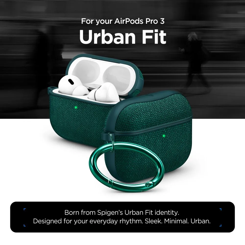 Apple AirPods Pro 3 suojakuori, suojakotelo vihreä SPIGEN URBAN FIT