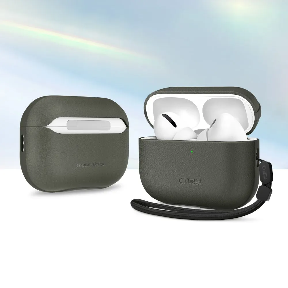 Apple AirPods Pro 3 Aizsargvāciņi un maciņi zaļš TECH-PROTECT NATURALFIT