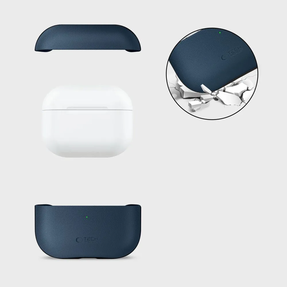 Apple AirPods Pro 3 Aizsargvāciņi un maciņi zils TECH-PROTECT NATURALFIT