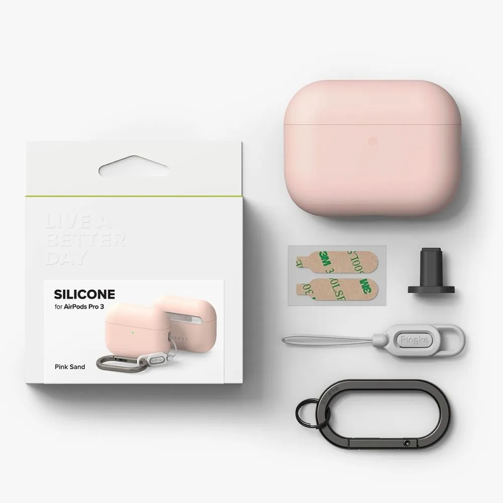 Apple AirPods Pro 3 suojakuori, suojakotelo  RINGKE SILICONE