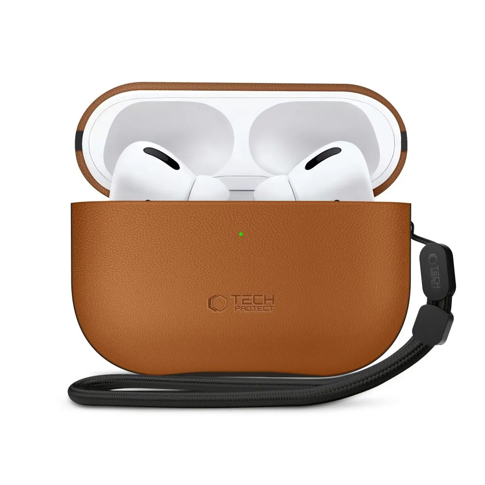 Apple AirPods Pro 3 Aizsargvāciņi un maciņi brūns TECH-PROTECT NATURALFIT