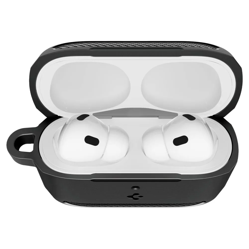 Apple AirPods Pro 3 suojakuori, suojakotelo musta SPIGEN RUGGED ARMOR