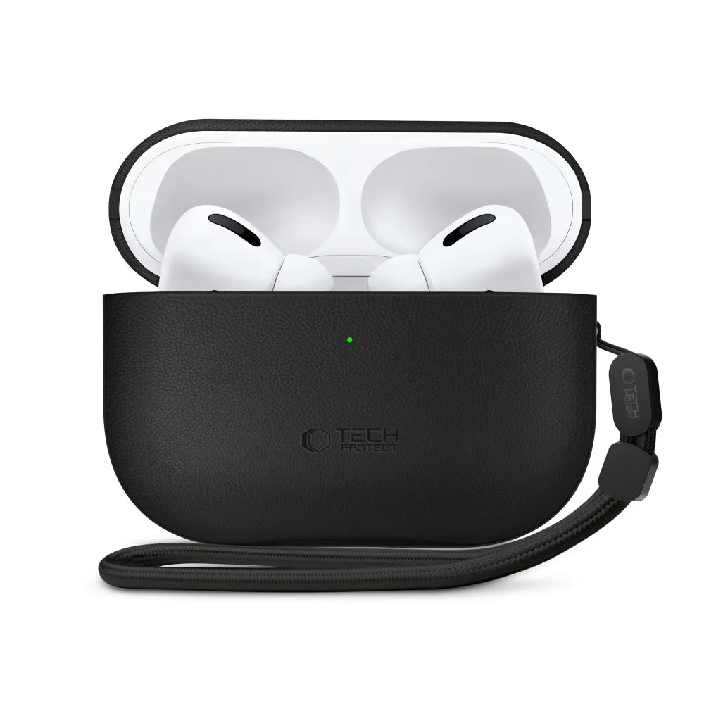 Apple AirPods Pro 3 Aizsargvāciņi un maciņi melns TECH-PROTECT NATURALFIT