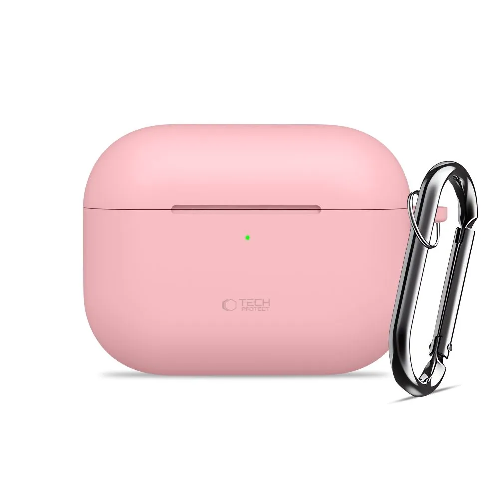 Apple AirPods Pro 3 suojakuori, suojakotelo pinkki TECH-PROTECT SILICONE HOOK