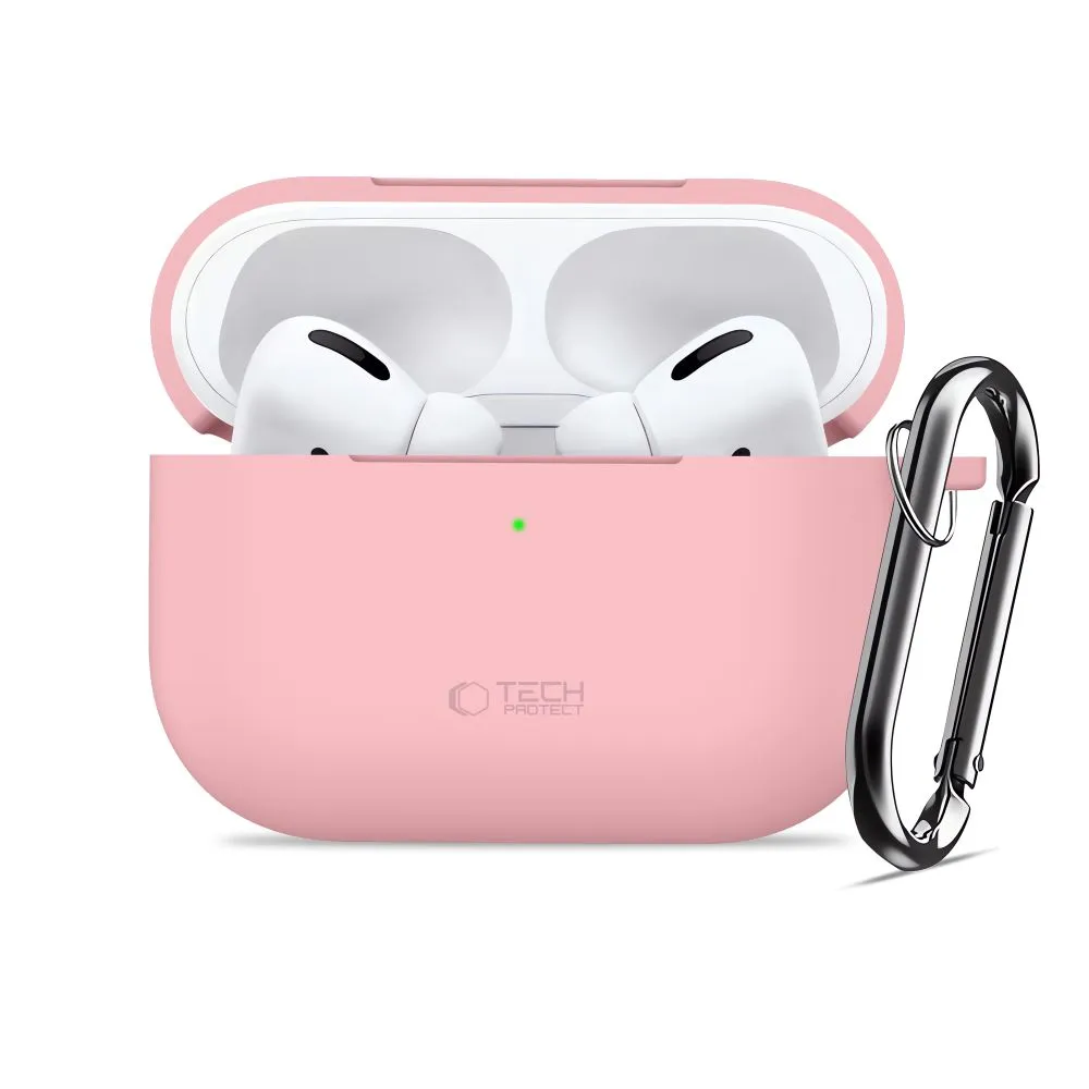 Apple AirPods Pro 3 suojakuori, suojakotelo pinkki TECH-PROTECT SILICONE HOOK