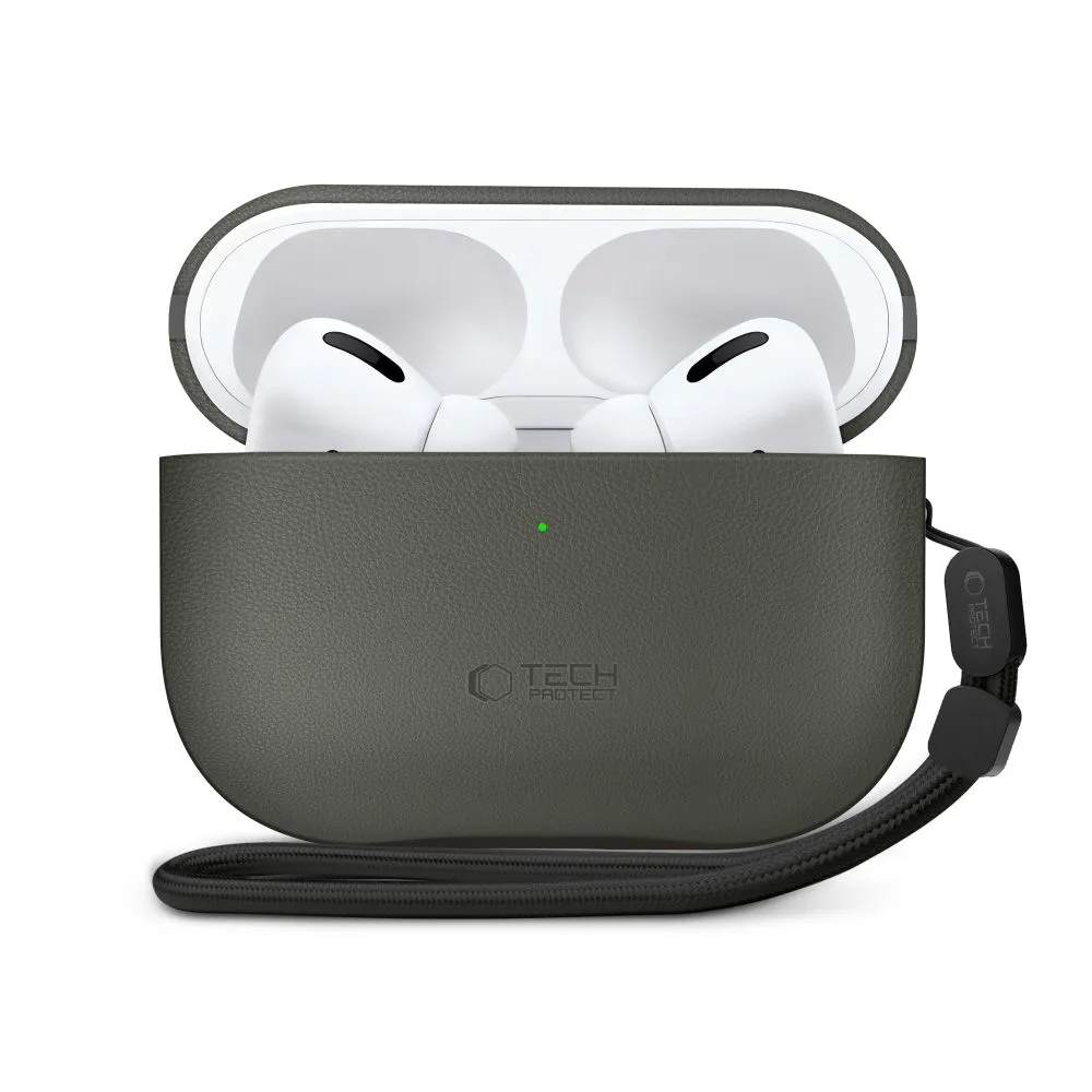 Apple AirPods Pro 3 Aizsargvāciņi un maciņi zaļš TECH-PROTECT NATURALFIT