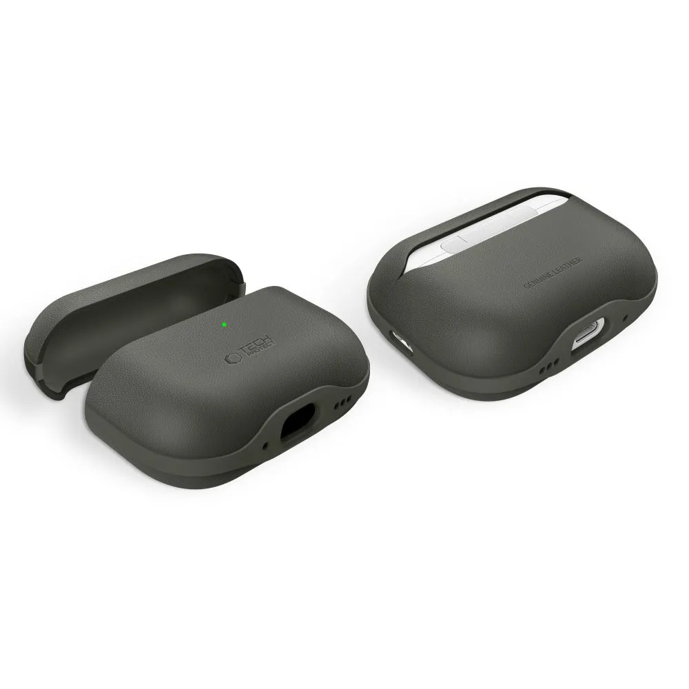 Apple AirPods Pro 3 Aizsargvāciņi un maciņi zaļš TECH-PROTECT NATURALFIT
