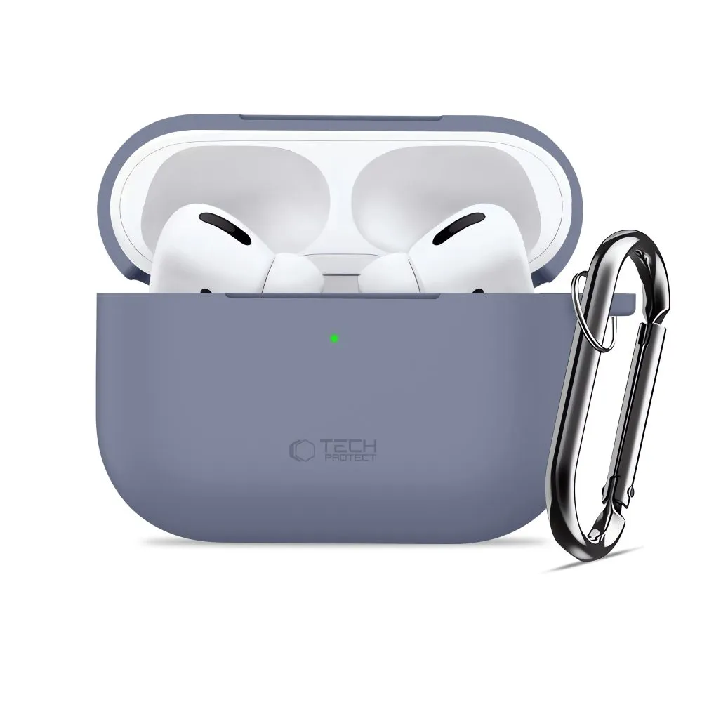 Apple AirPods Pro 3 suojakuori, suojakotelo sininen TECH-PROTECT SILICONE HOOK