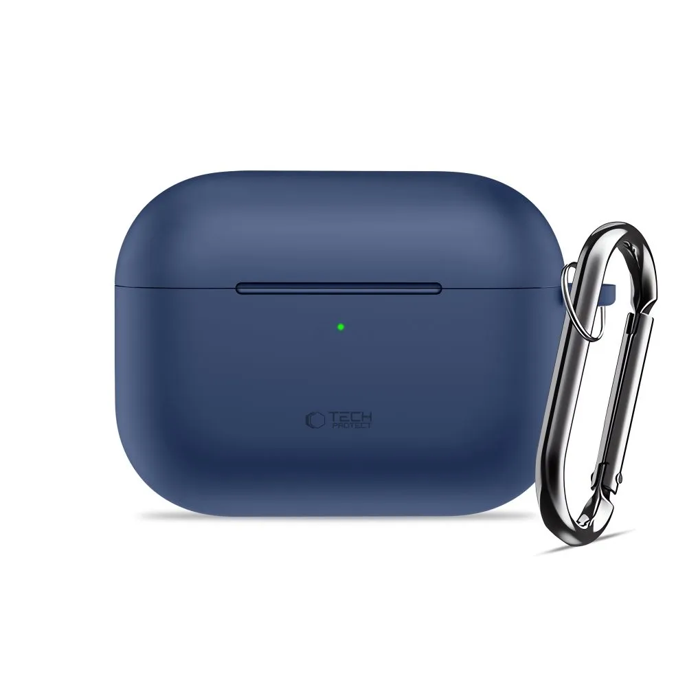 Apple AirPods Pro 3 suojakuori, suojakotelo sininen TECH-PROTECT SILICONE HOOK