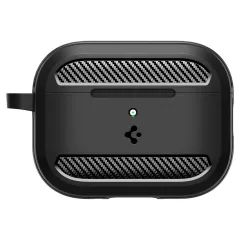 Apple AirPods Pro 3 suojakuori, suojakotelo musta SPIGEN RUGGED ARMOR