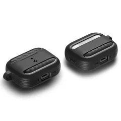 Apple AirPods Pro 3 suojakuori, suojakotelo musta SPIGEN RUGGED ARMOR