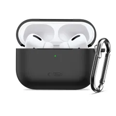 Apple AirPods Pro 3 suojakuori, suojakotelo musta TECH-PROTECT SILICONE HOOK