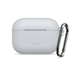 Apple AirPods Pro 3 suojakuori, suojakotelo harmaa TECH-PROTECT SILICONE HOOK