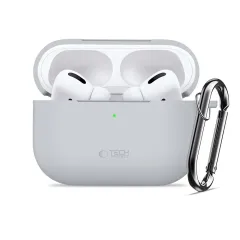 Apple AirPods Pro 3 suojakuori, suojakotelo harmaa TECH-PROTECT SILICONE HOOK