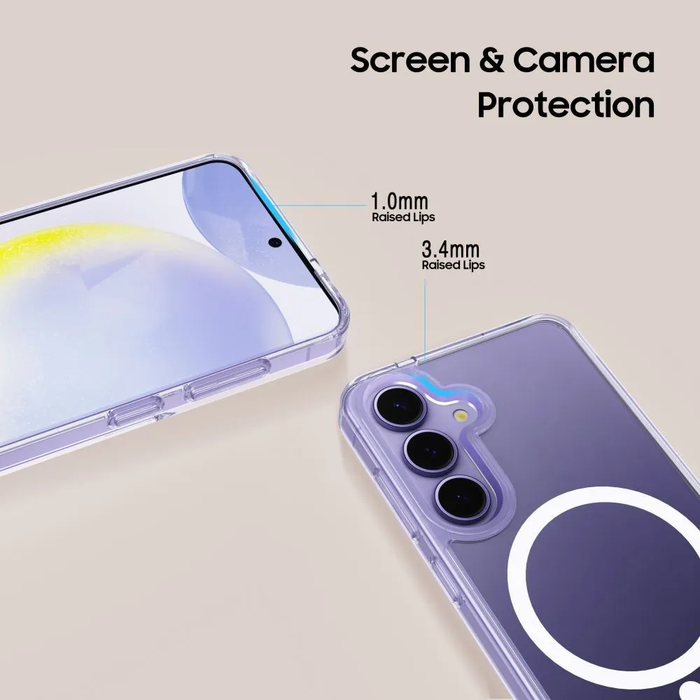 Samsung Galaxy S25 FE чехол прозрачный TECH-PROTECT FLEXAIR HYBRID MAGSAFE