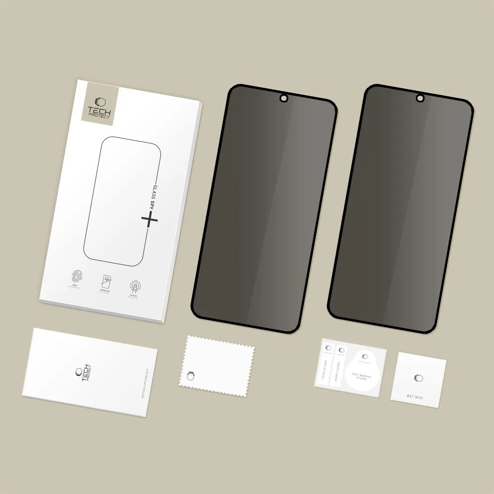 Samsung Galaxy S25 FE aizsargstikls  TECH-PROTECT GLASS SPY+ 2-PACK