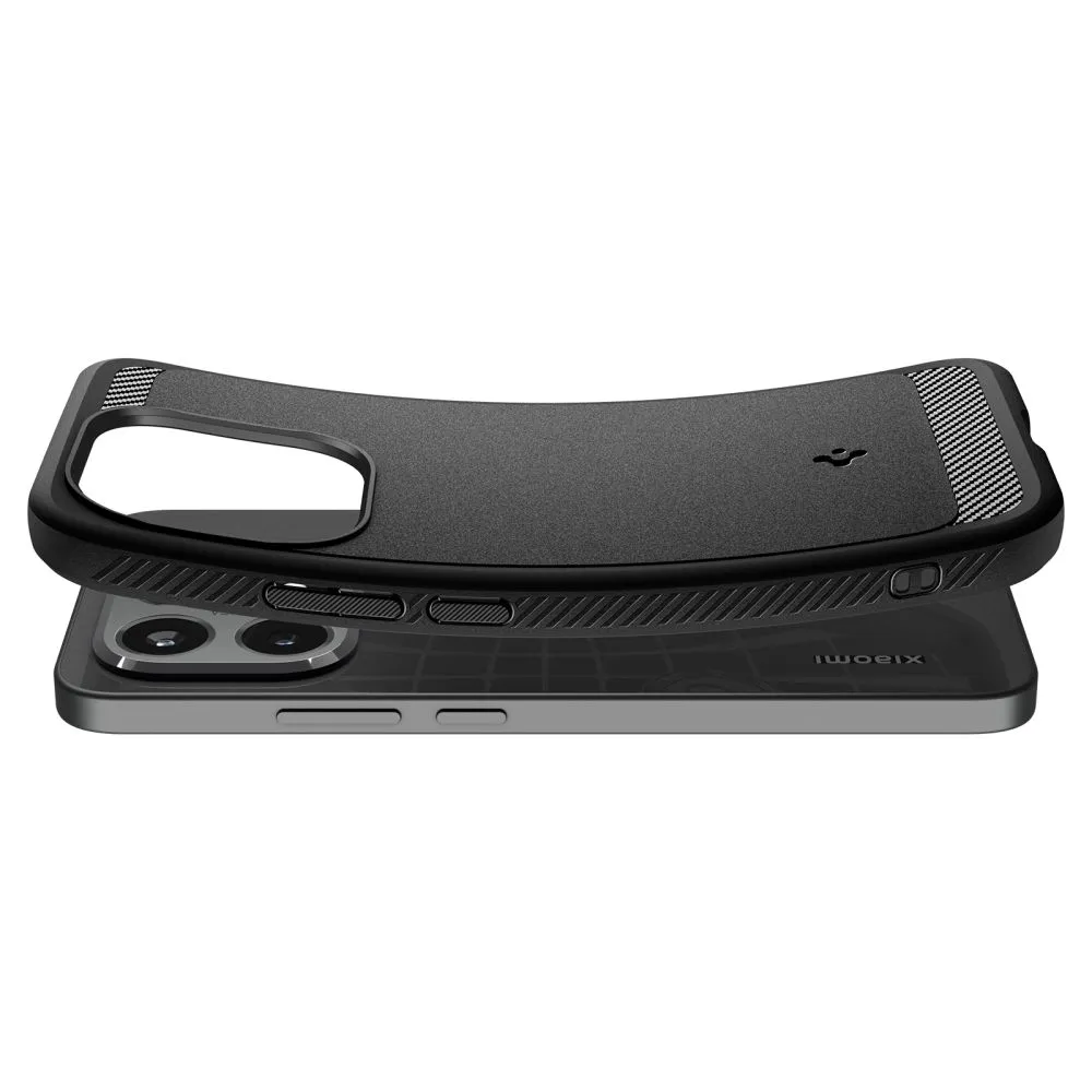 Xiaomi 15 15T Telefona vāciņš melns SPIGEN RUGGED ARMOR