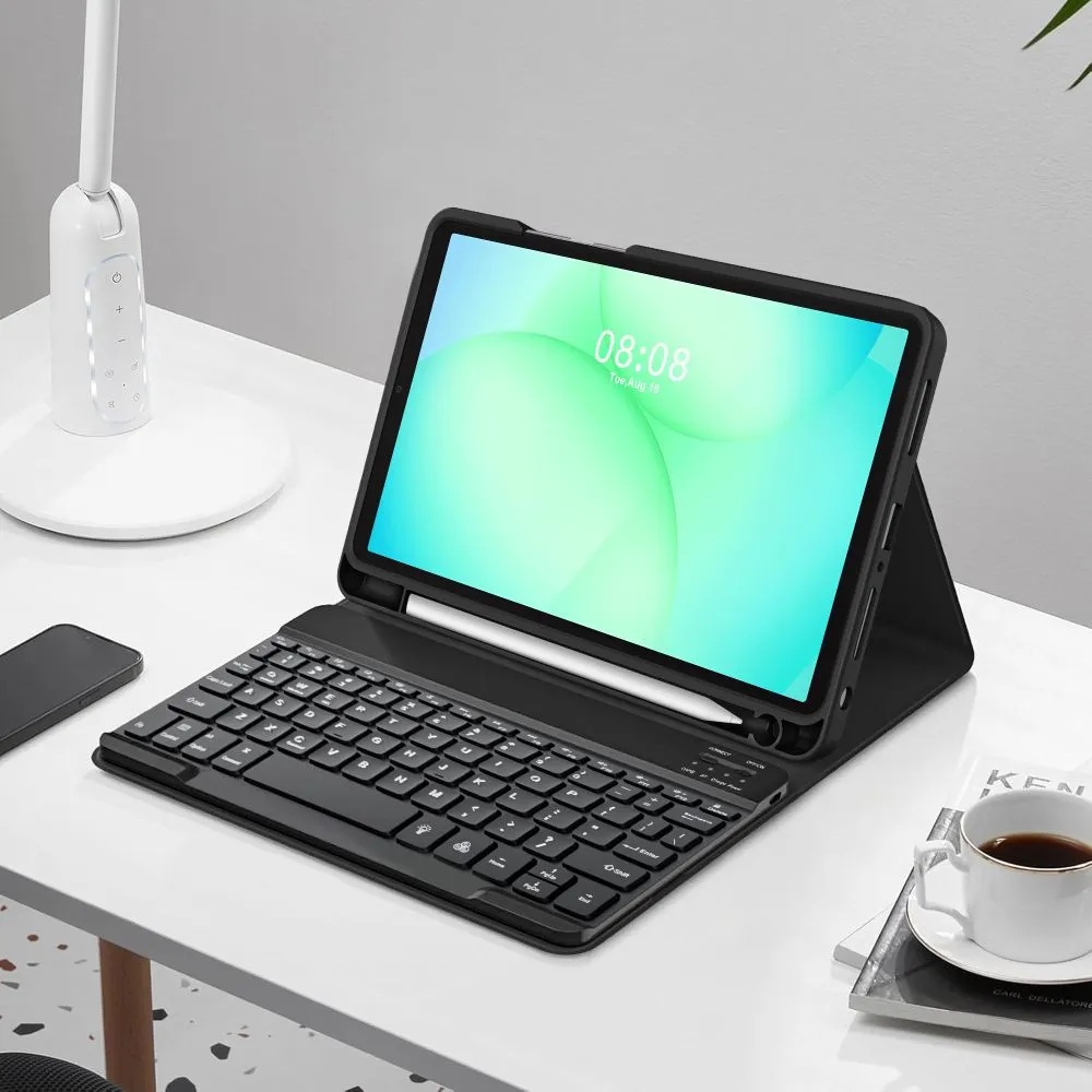 Samsung Galaxy Tab A11 Plus 11.0 Planšetes vāciņš melns TECH-PROTECT SC PEN + KEYBOARD