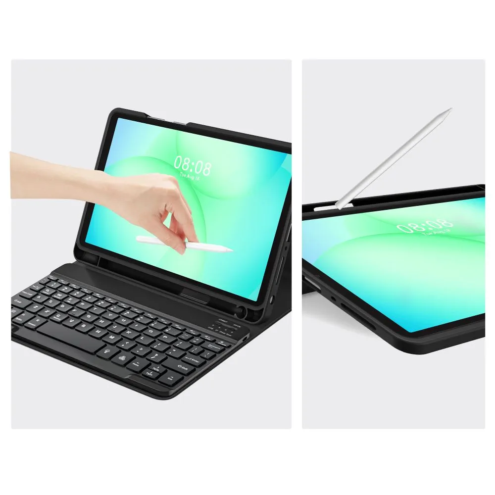 Samsung Galaxy Tab A11 Plus 11.0 Planšetes vāciņš melns TECH-PROTECT SC PEN + KEYBOARD