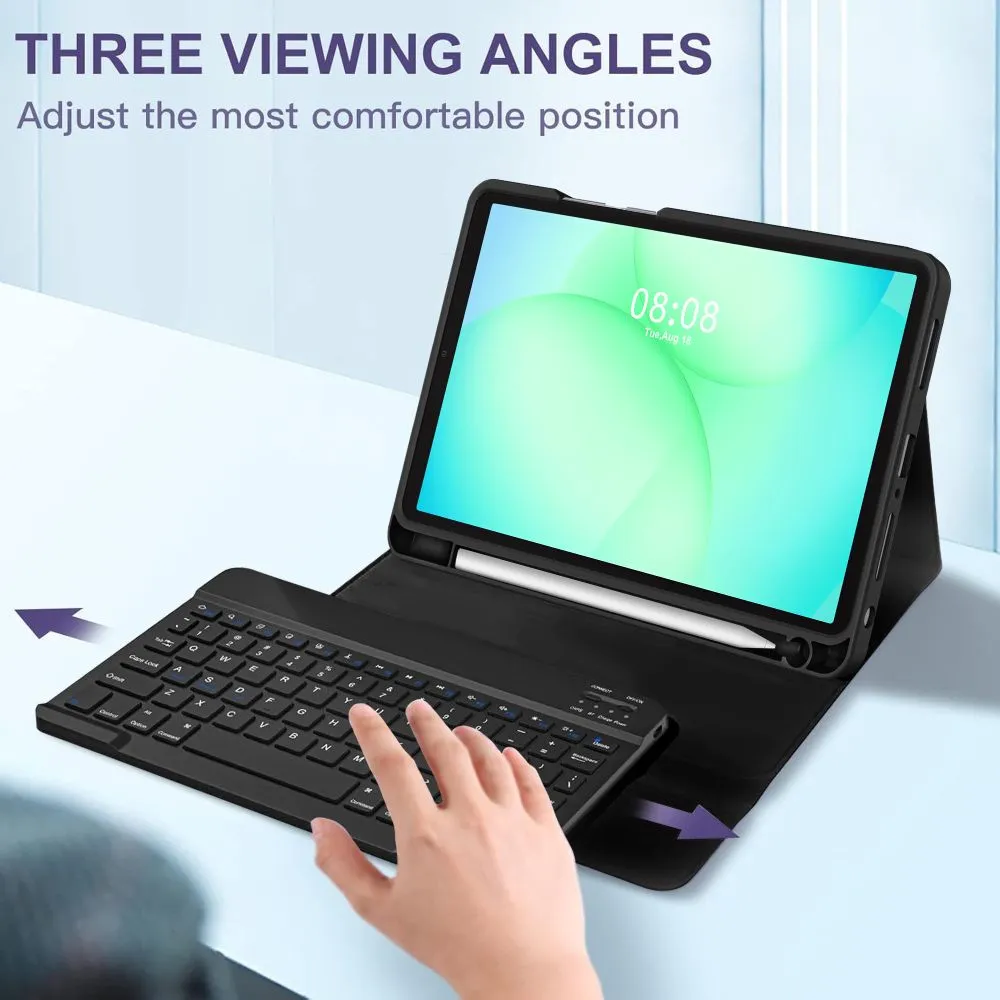 Samsung Galaxy Tab A11 Plus 11.0 Planšetes vāciņš melns TECH-PROTECT SC PEN + KEYBOARD