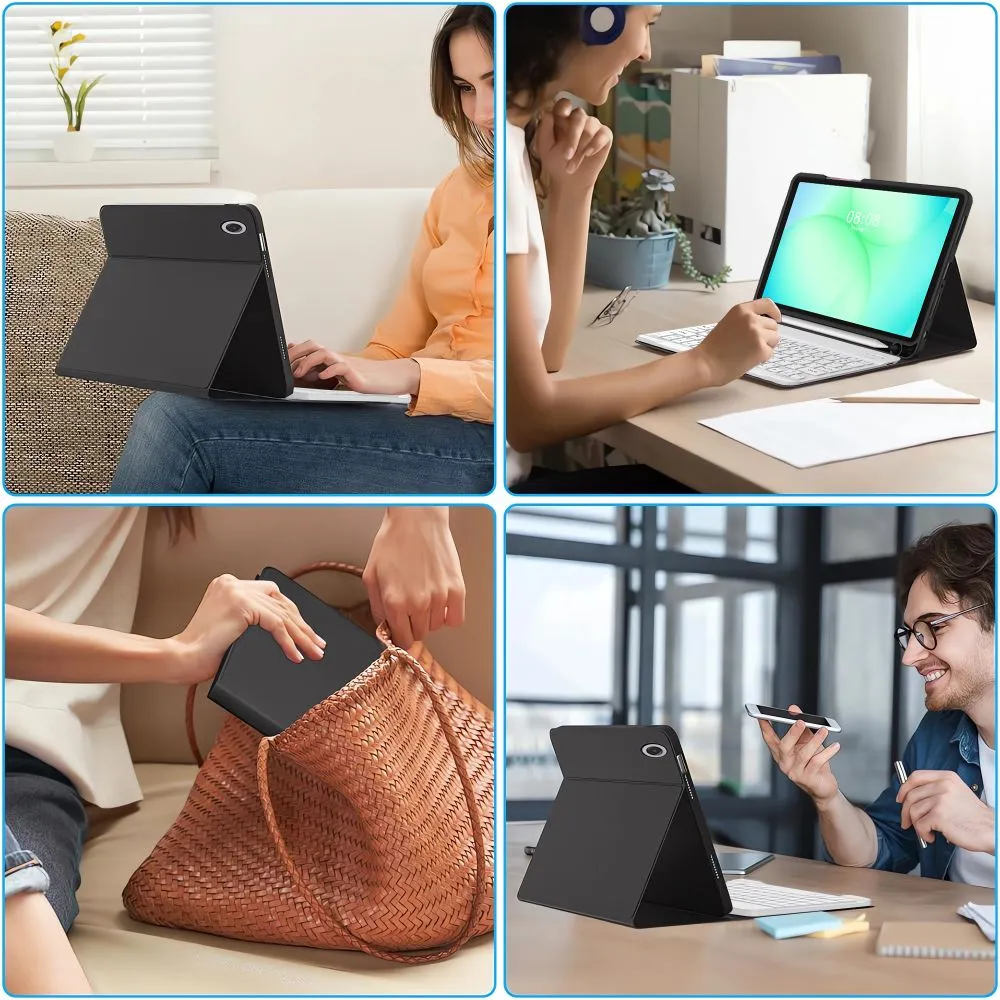 Samsung Galaxy Tab A11 Plus 11.0 Planšetes vāciņš melns TECH-PROTECT SC PEN + KEYBOARD