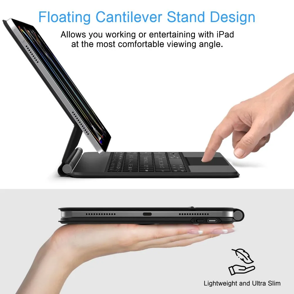 Apple iPad Pro 13 (2025) Planšetes maciņš melns TECH-PROTECT SMARTCASE MAGNETIC + KEYBOARD