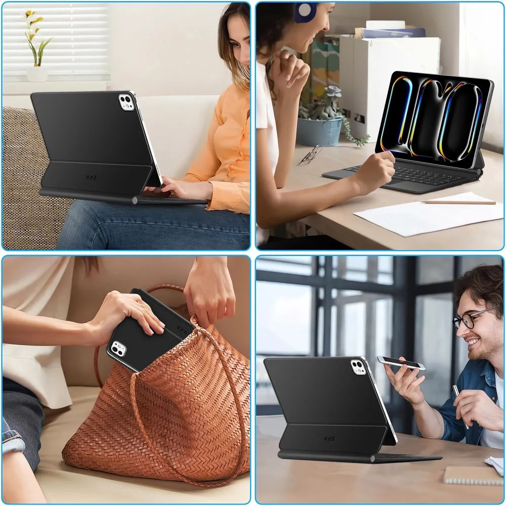 Apple iPad Pro 13 (2025) Planšetes maciņš melns TECH-PROTECT SMARTCASE MAGNETIC + KEYBOARD