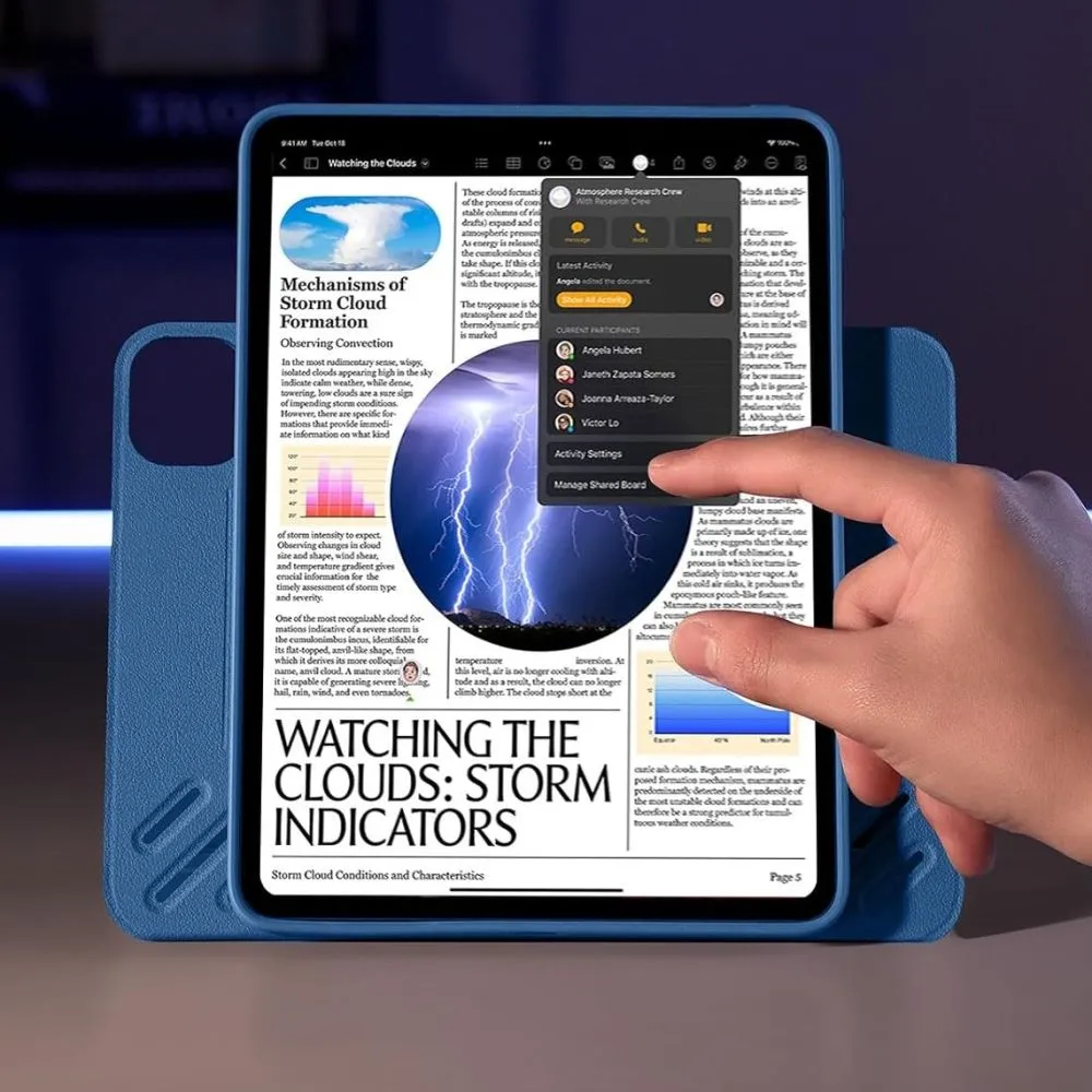 Apple iPad Pro 13 (2025) tablet skal, fodral blå ESR FLIP HYBRID