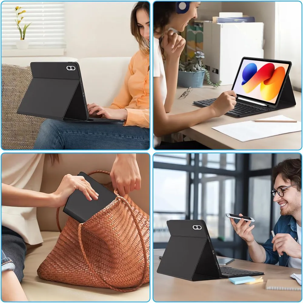 Xiaomi RedMi Pad 2 Pro 12.1 Planšetes maciņš melns TECH-PROTECT SC PEN + KEYBOARD
