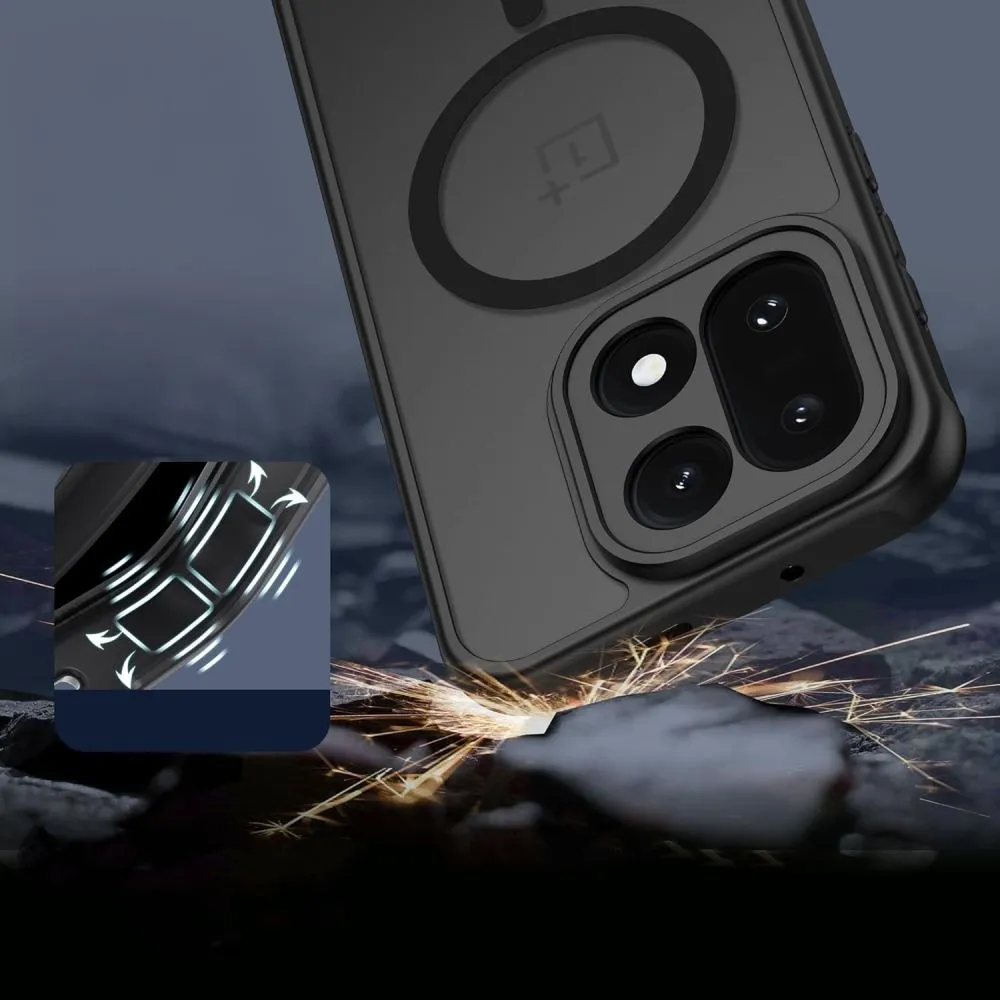 OnePlus 15 Telefona vāciņš melns TECH-PROTECT MAGMAT MAGSAFE