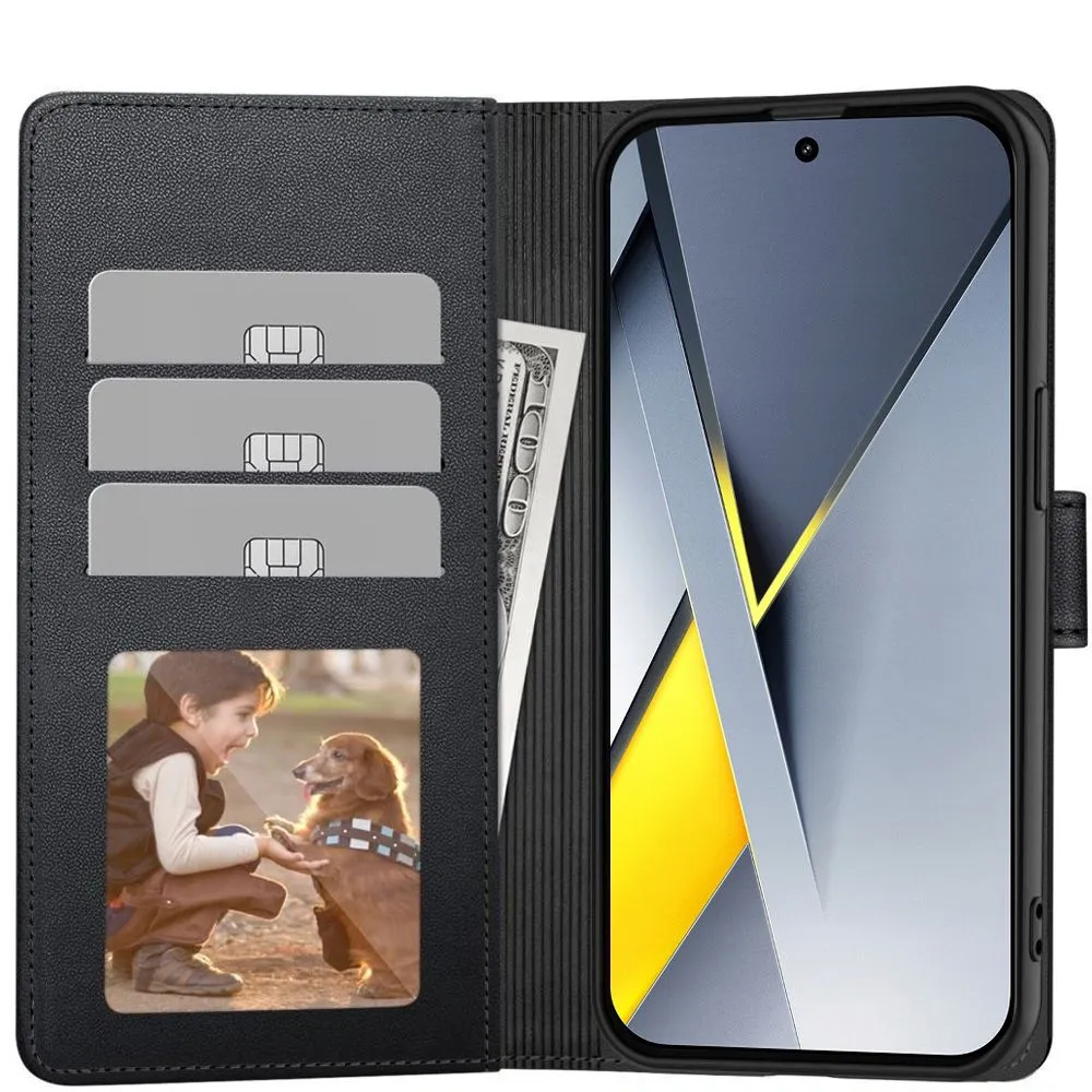 Xiaomi Poco F8 Pro Telefona maciņš melns TECH-PROTECT WALLET